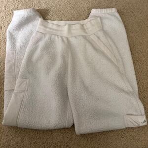 Alo yoga white fleece sweatpants